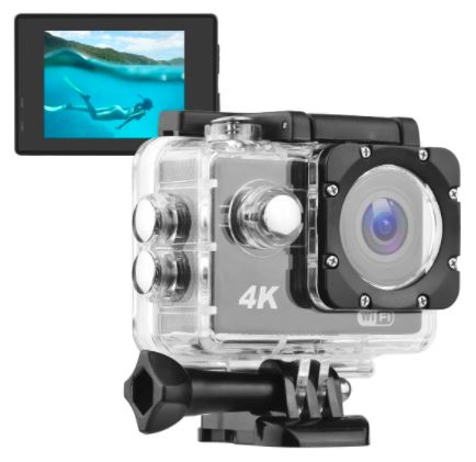  HLS Cámara de acción impermeable 4K estabilización con 3  baterías 1350mAh para video, 4K WiFi remoto cámaras subacuáticas con lente  gran angular HD, cámaras de video de acción deportiva con kit
